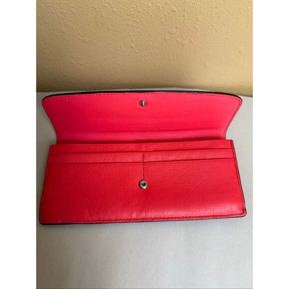 Coach New York Slim Leather Continental Wallet in Bright Pink - Picture 6 of 11